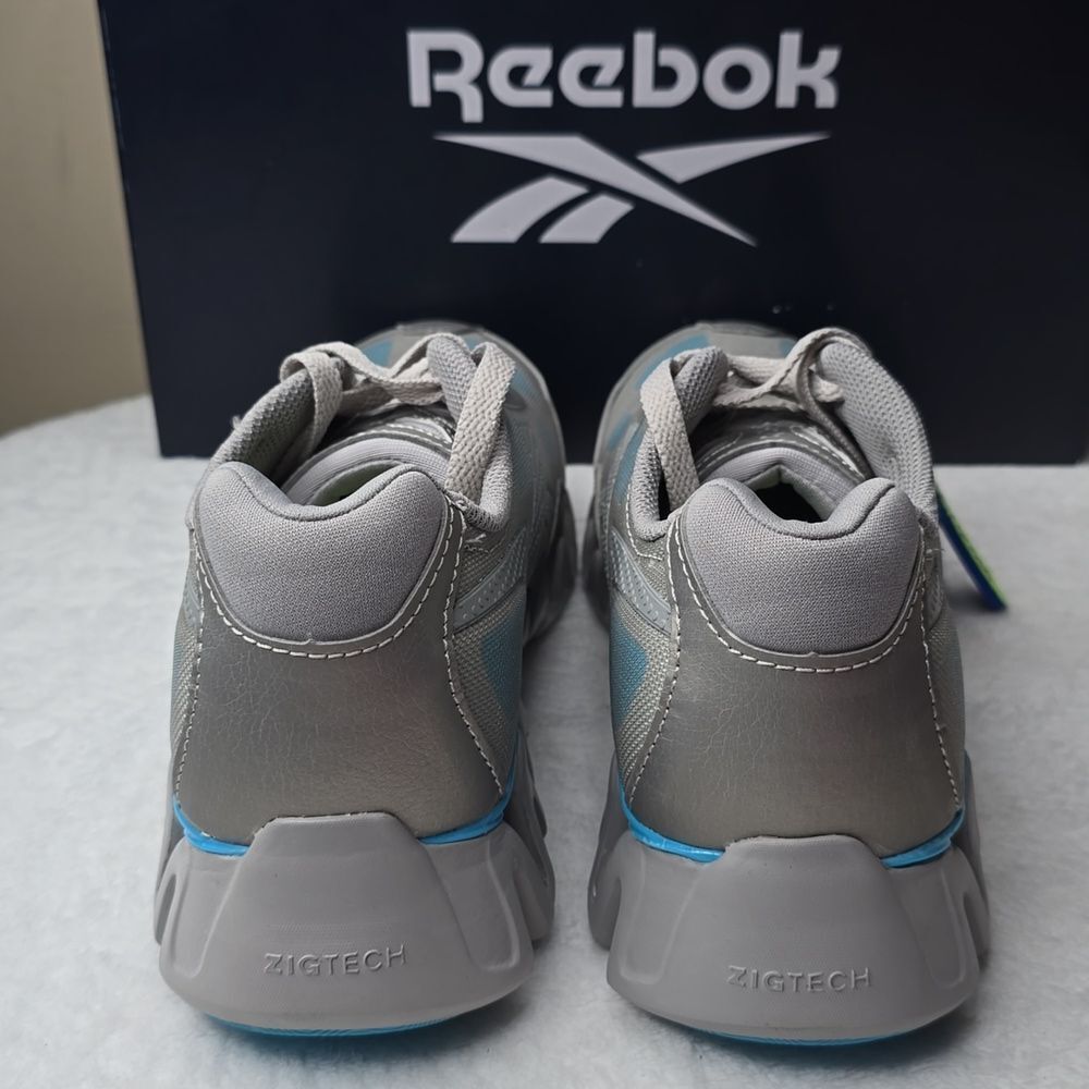 NIB Reebok Zig Pulse Work EH Comp Toe Sz 7.5 Wide Color:Grey/Powder Blue - Picture 4 of 11